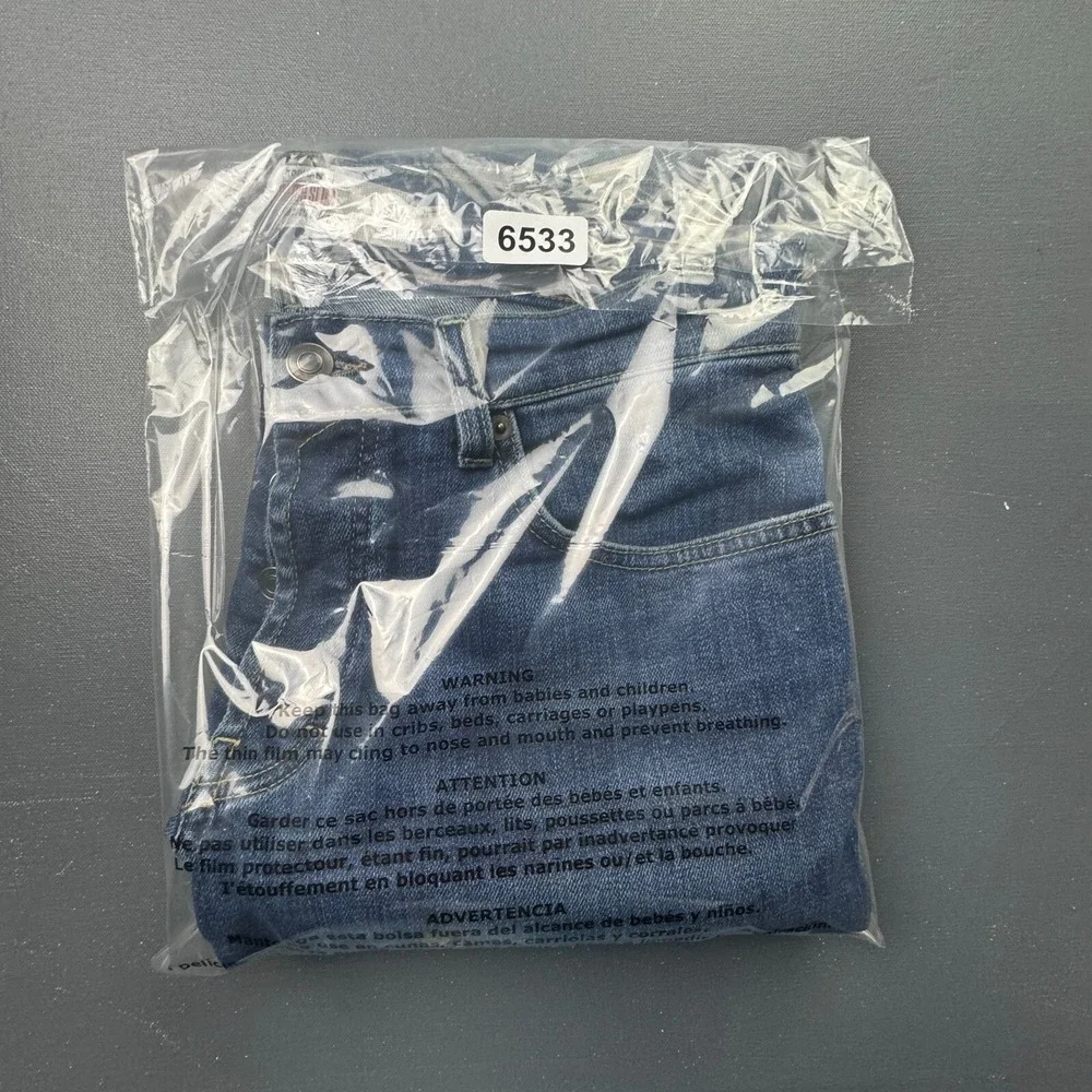 Topman Men's 33x32 Blue Slim Jeans Stretch Denim Button Fly Cotton Blend Casual